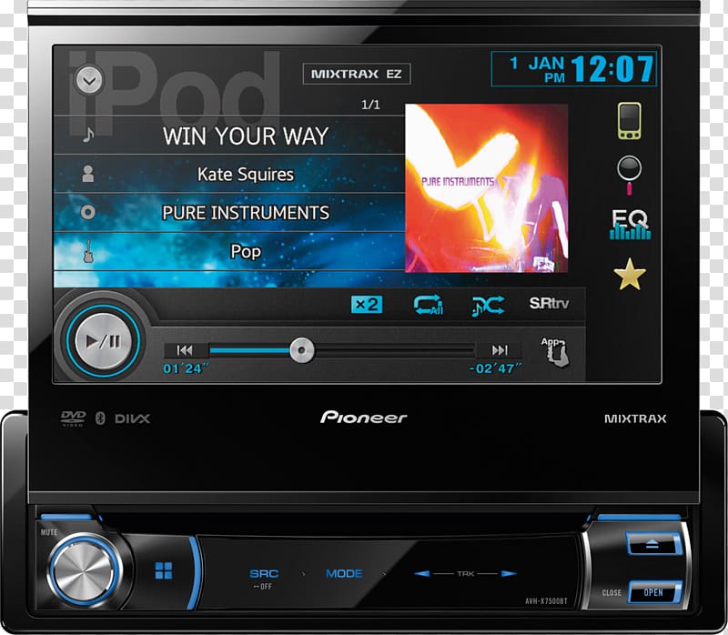Amazon.com Pioneer AVH-X7500BT Vehicle audio Pioneer Corporation ISO 7736, dvd transparent background PNG clipart