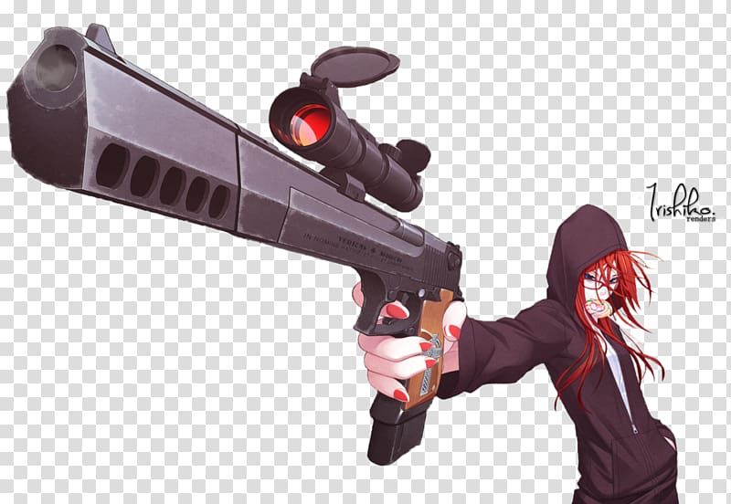 Anime Firearm Drawing Hand Gun Transparent Background Png Clipart Hiclipart