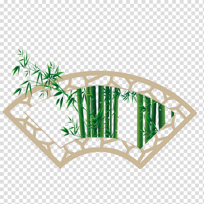 China Chinoiserie, Classical sector borders and bamboo transparent background PNG clipart