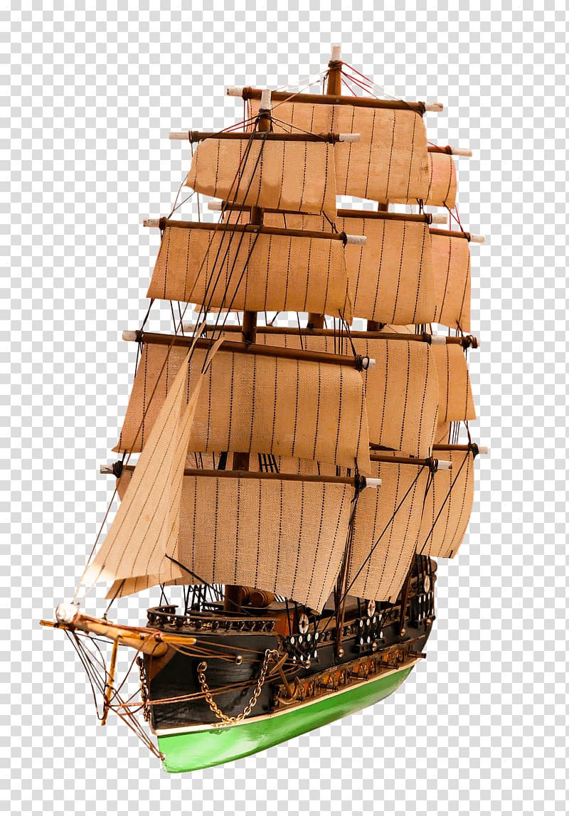 black and brown galleon illustration, Sailing Ship transparent background PNG clipart