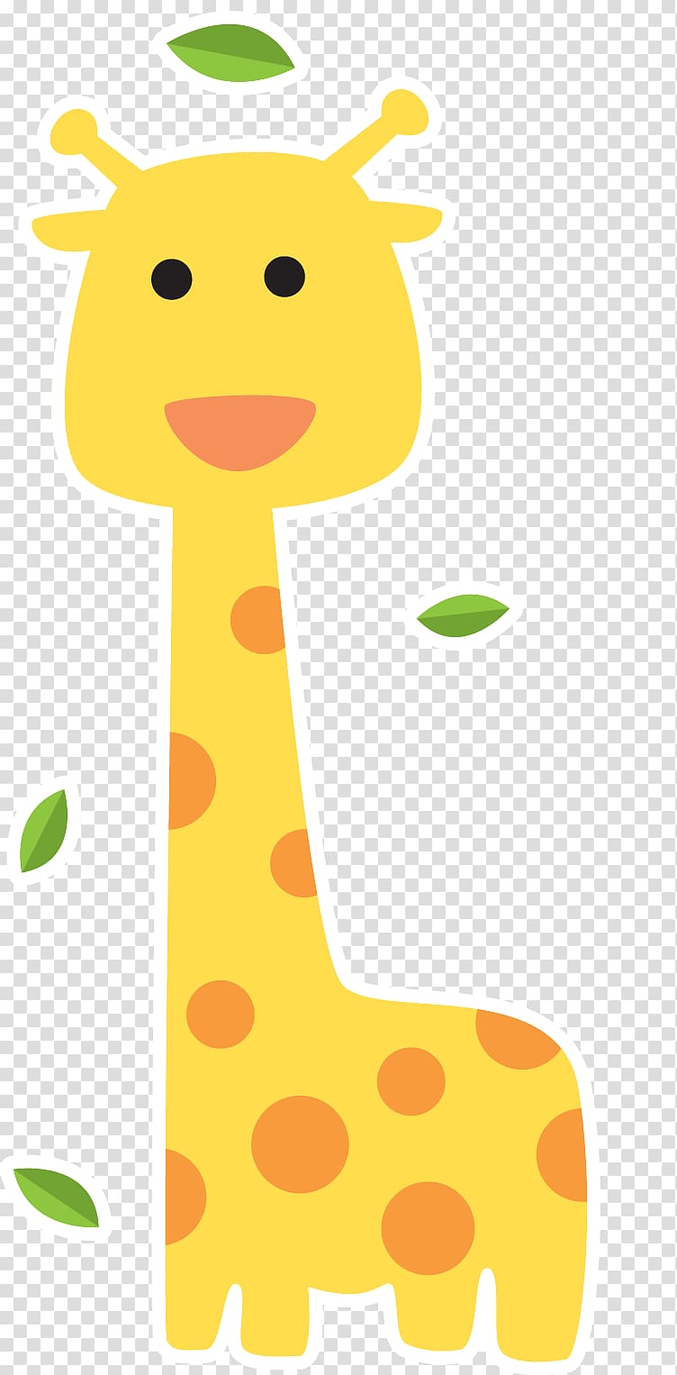 Northern giraffe Yellow Drawing Cartoon, Cartoon Giraffe transparent background PNG clipart