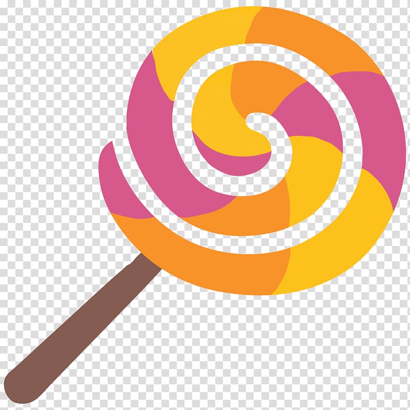 orange lollipop illustration, Emoji Lollipop transparent background PNG clipart