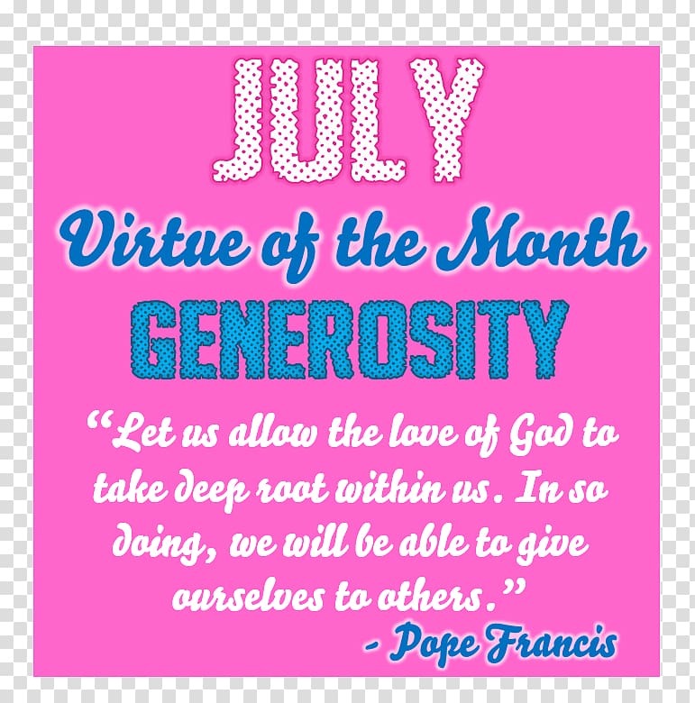 June Month Generosity Virtue July, july month transparent background PNG clipart