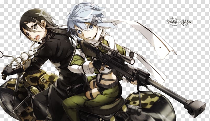 Sinon Kirito Sword Art Online 6: Phantom Bullet Death Gun, the imperial palace transparent background PNG clipart