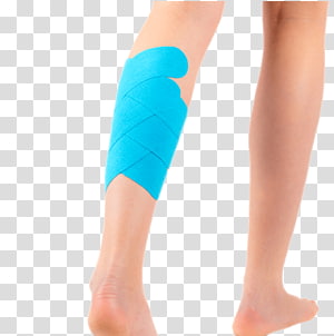 Elastic therapeutic tape Thigh Calf Kinesiology Pulled hamstring, die cut transparent background PNG clipart thumbnail