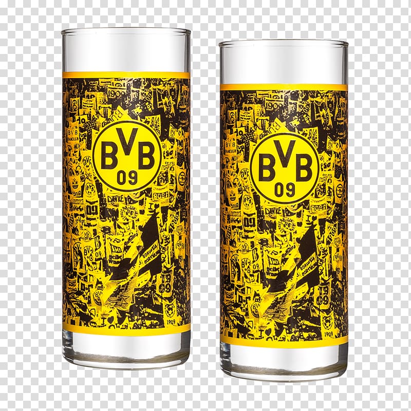 Pint glass Borussia Dortmund Shot Glasses, glass transparent background PNG clipart