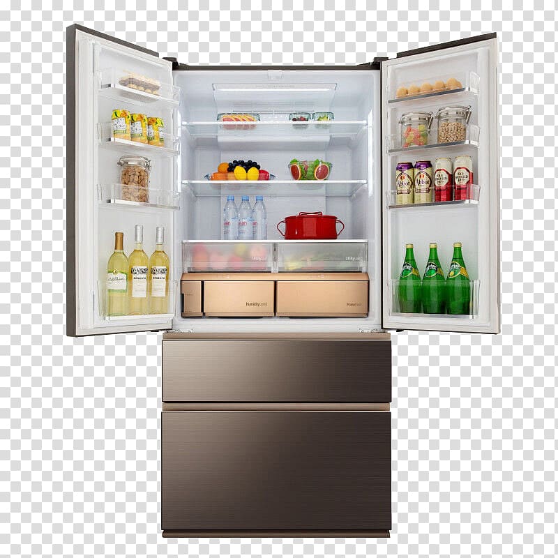 Refrigerator Gratis Home appliance Major appliance, French multi door refrigerator transparent background PNG clipart