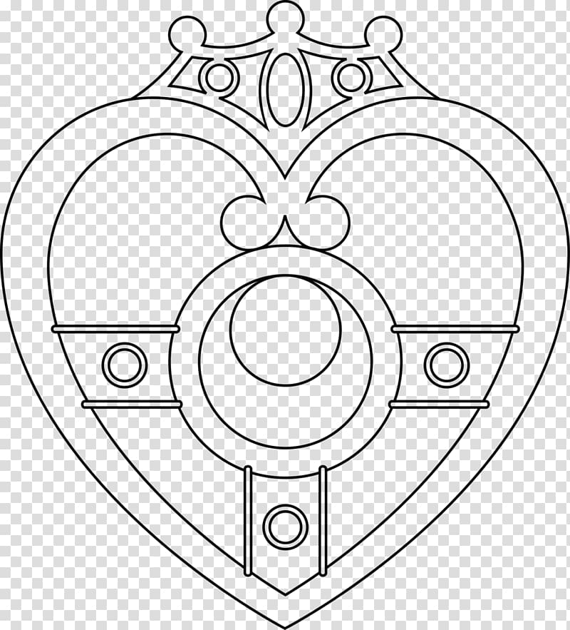 Sailor Moon Chibiusa Line art Drawing, sailor moon heart locket transparent background PNG clipart