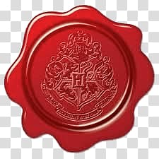 red stamp, Hogwarths Acceptance Seal transparent background PNG clipart