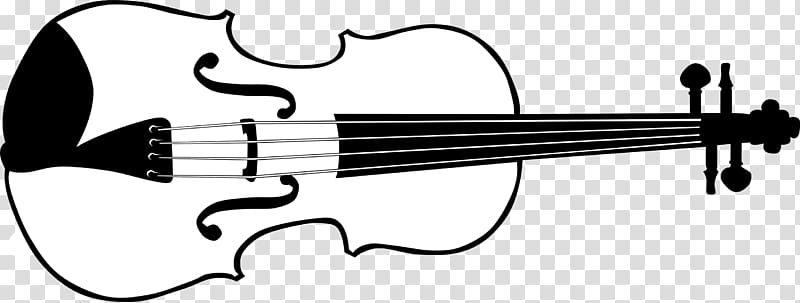 white violin illustration, Violin Fiddle Music , Black And White Music transparent background PNG clipart