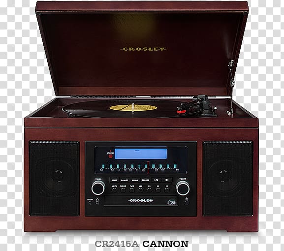 Compact disc Phonograph record CD player Crosley CR2415-MA 'Cannon' CD Recording Entertainment Center Compact Cassette, radio transparent background PNG clipart