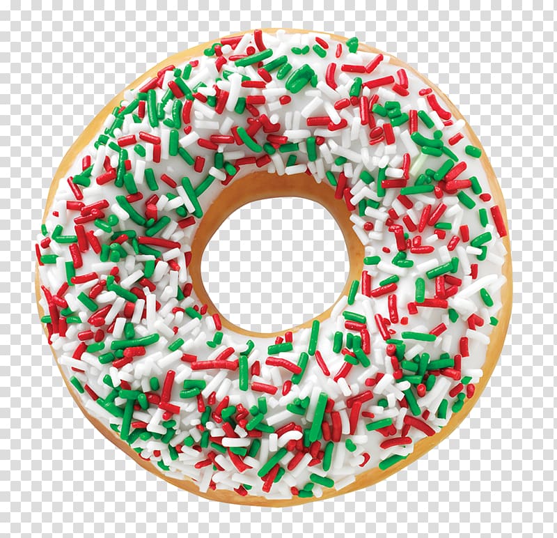 Donuts Sprinkles Christmas Custard Cream, sprinkles transparent background PNG clipart