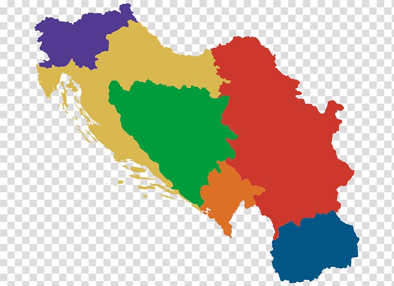 Yugoslav Wars Breakup of Yugoslavia Socialist Federal Republic of Yugoslavia Kingdom of Yugoslavia Second World War, map transparent background PNG clipart