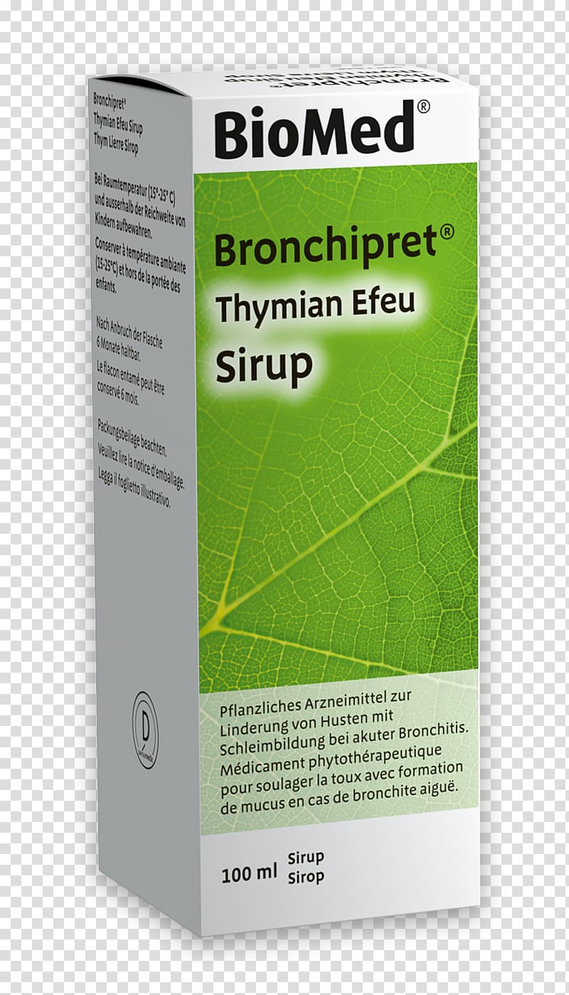 Biomed AG Cough Syrup Thyme Pharmaceutical drug, Sirup transparent background PNG clipart