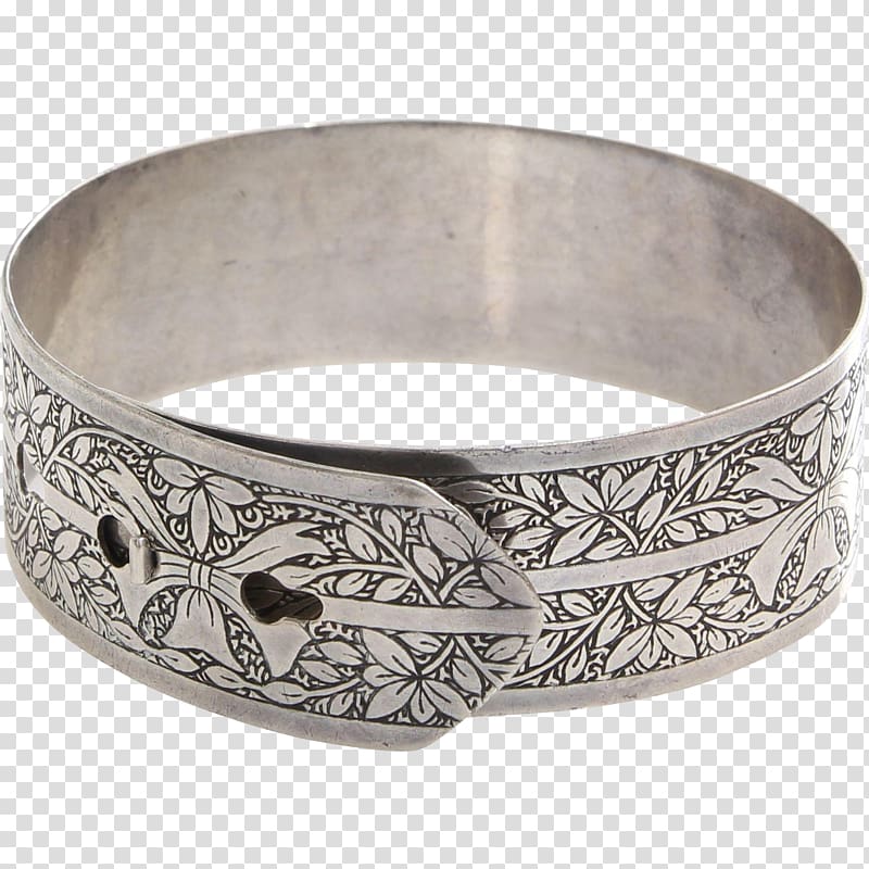 Bangle Bracelet Sterling silver Jewellery, silver transparent background PNG clipart