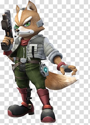 game character holding pistol, Star Fox Waiting transparent background PNG clipart