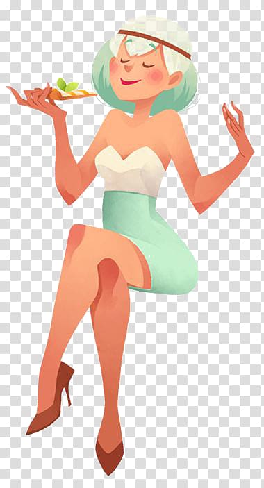 Drawing Character Cartoon Illustration, Short hair girls transparent background PNG clipart