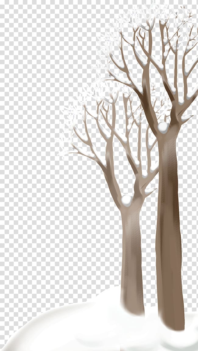 Snow Poster Winter , Cartoon tree transparent background PNG clipart