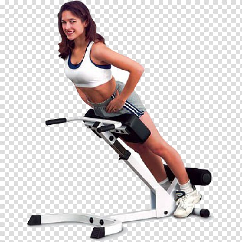 Hyperextension Roman chair Exercise machine Bench press, abs transparent background PNG clipart
