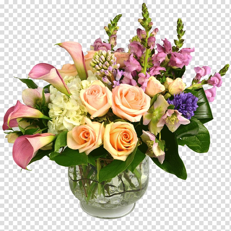 Flower bouquet Birthday Cut flowers Floristry, pastel flowers transparent background PNG clipart