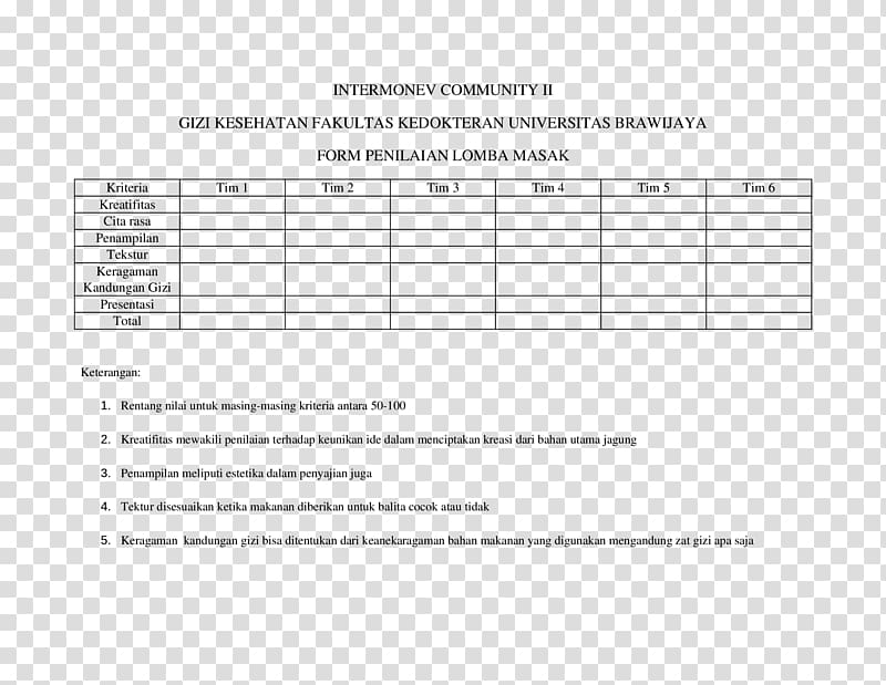Document DOCX Form Recipe University of Brawijaya, job description transparent background PNG clipart