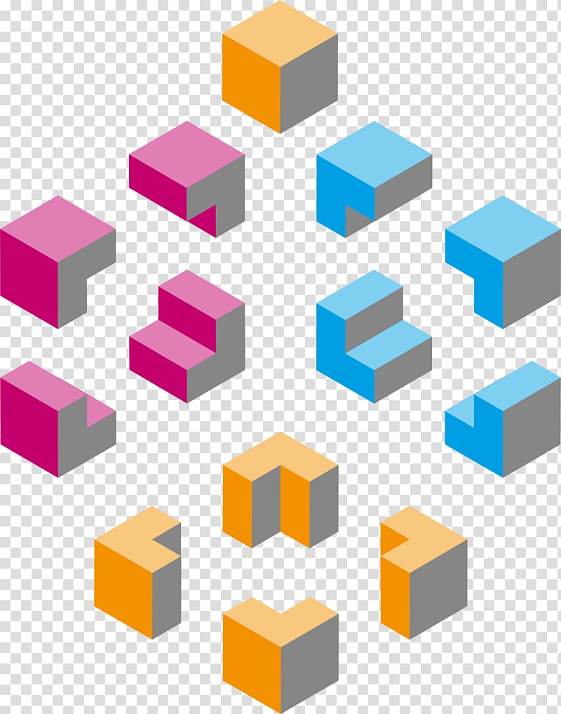 Shape Rectangle Isometric projection Cube, isometric transparent background PNG clipart