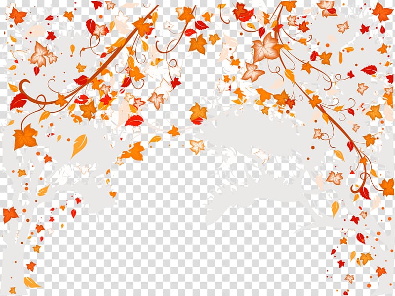 white and red leaves artwork, Wedding invitation frame Ornament, Autumn leaves background transparent background PNG clipart