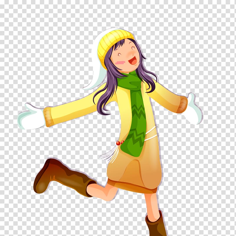Drawing , Happy girl transparent background PNG clipart