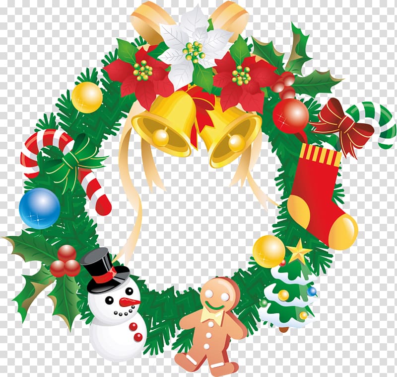 Christmas ornament Wreath Garland, christmas transparent background PNG clipart