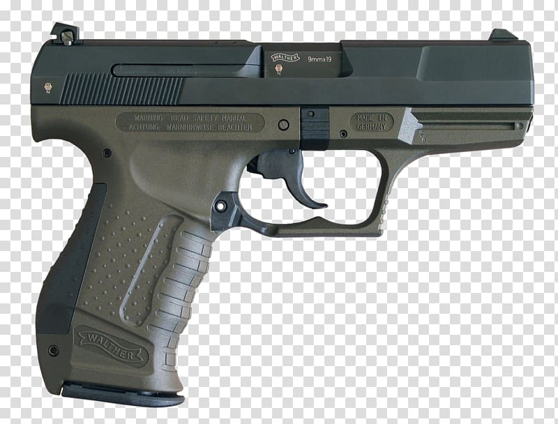 Walther P99 Carl Walther GmbH Firearm 9×19mm Parabellum Handgun, Handgun transparent background PNG clipart