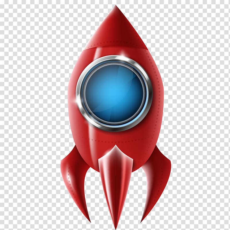 Rocket launch, Red rocket transparent background PNG clipart