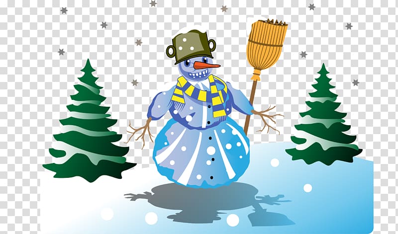 Snowman Illustration, Creative snowman transparent background PNG clipart