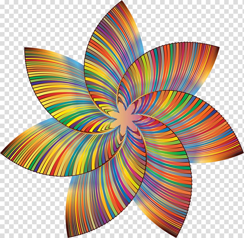 Color Line art Flower , Colorful Pinwheel transparent background PNG clipart