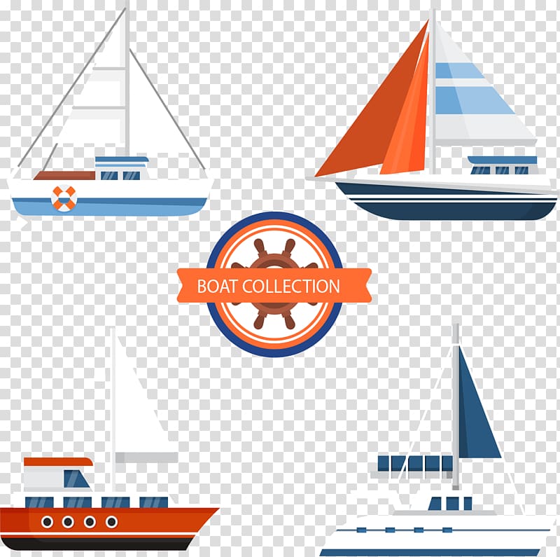 Sail Watercraft, Four types of sailing transparent background PNG clipart