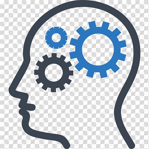 person's head outline with gears in head art, Strategic planning Marketing plan Computer Icons Strategy Business, Thinking Head Icon transparent background PNG clipart