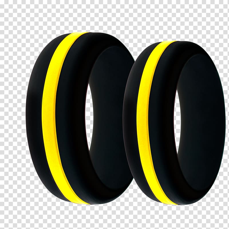 Men\'s QALO U.s. Army Black Q2X Silicone Wedding Ring, navy stripes yellow transparent background PNG clipart