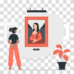 illustration, Art lover, art, paint, gallery, exhibition, museum transparent background PNG clipart thumbnail