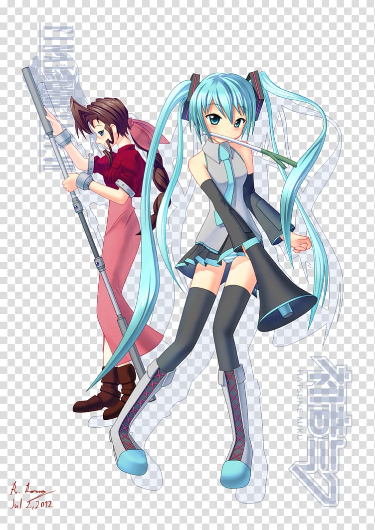 Anime Konata Izumi Fan art Mangaka, Aerith Gainsborough transparent background PNG clipart