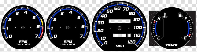 Car Volvo 200 Series Motor Vehicle Speedometers Tachometer Electronic instrument cluster, speedometer logo transparent background PNG clipart