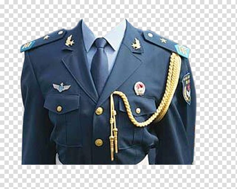 Peoples Liberation Army Military uniform Army officer Battledress Type 07, Blue police clothing transparent background PNG clipart