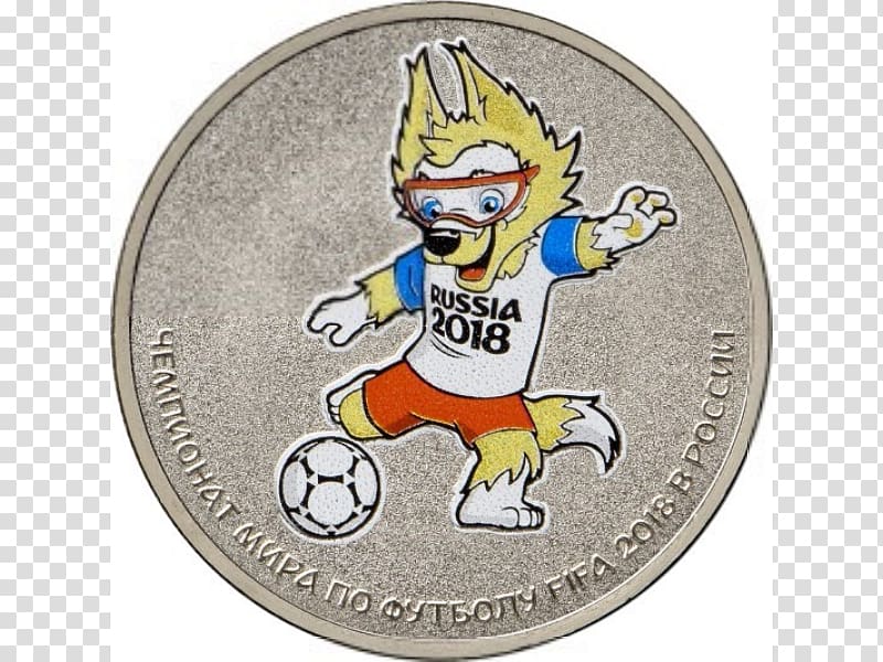 2018 World Cup 2018 FIFA World Cup qualification Zabivaka Coin FIFA World Cup official mascots, Coin transparent background PNG clipart