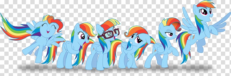 Rainbow Dash Pinkie Pie My Little Pony Color, rainbow hair transparent background PNG clipart