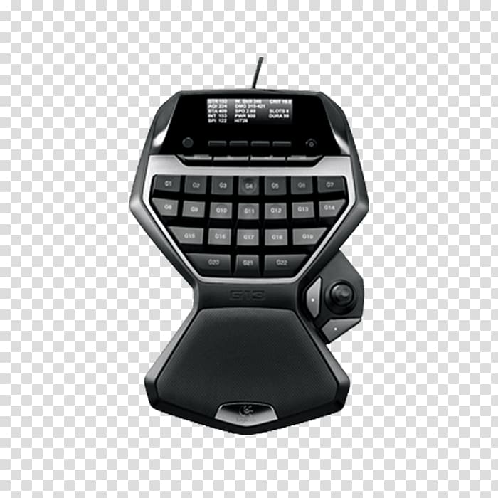 Computer keyboard Logitech G13 Advanced Gameboard Gaming keypad Joystick, joystick transparent background PNG clipart
