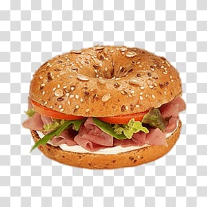 ham sandwich, Bagel Ham transparent background PNG clipart