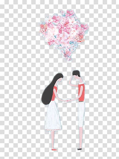 Illustration, Love between men and women transparent background PNG clipart