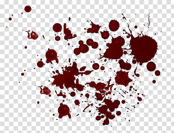 blood stain , Brush Paint Splatter film, blood transparent background PNG clipart