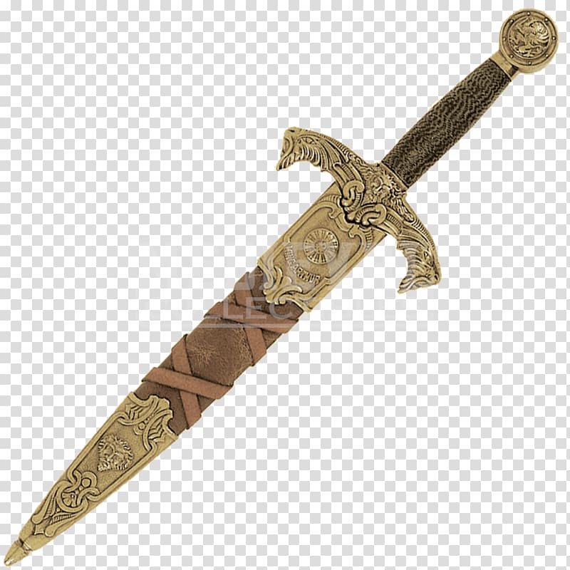 King Arthur Dagger Knife Sword Scabbard, coins transparent background PNG clipart