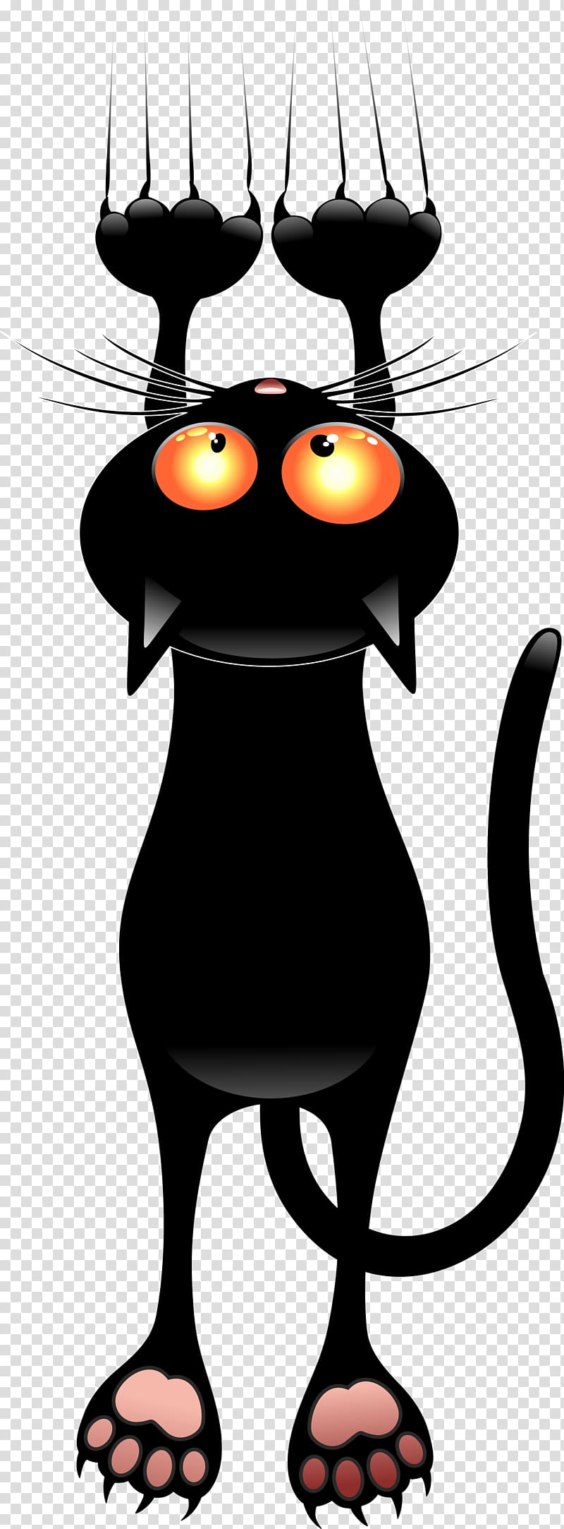 black cat illustration, Black cat Kitten , Witch Cat transparent background PNG clipart
