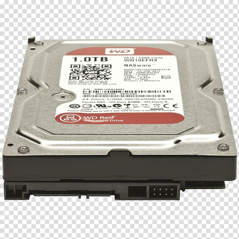 Hard Drives WD Red SATA HDD Network Storage Systems Terabyte Western Digital, others transparent background PNG clipart