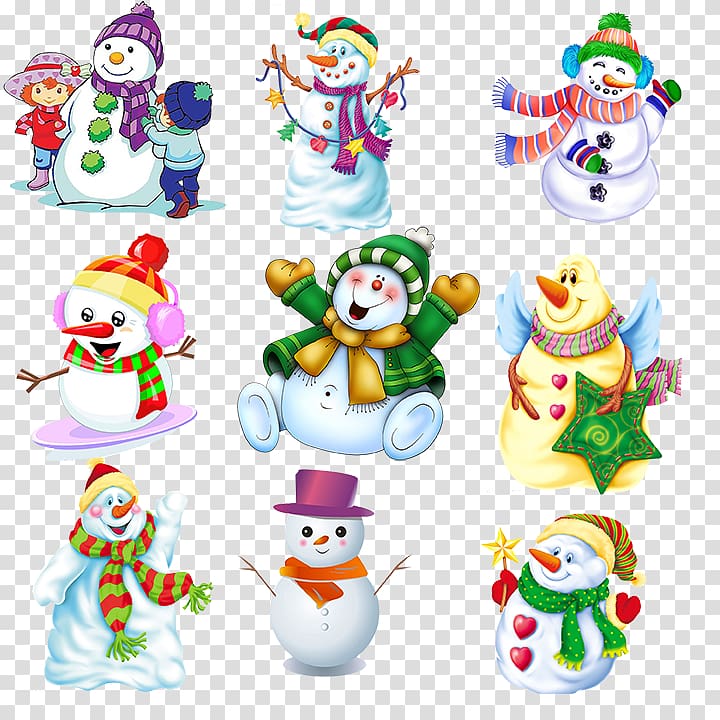 Snowman Cartoon , Cartoon Snowman psd material Free transparent background PNG clipart